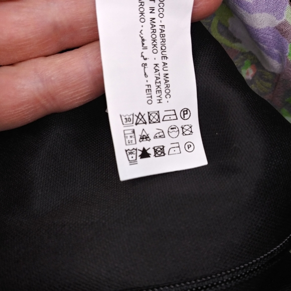 Zara Purple Black Green Floral, Padded Shoulder Deep Neckline Faux Wrap Bodysuit - Picture 11 of 12